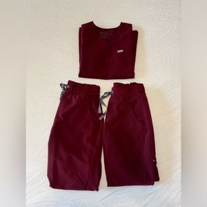 XXS Set of 3 Burgundy FIGS